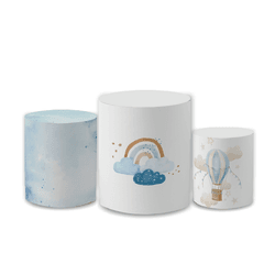 Trio Capas de Cilindros Sublimados Decorativo Tema... - Loja | Bibi Painéis