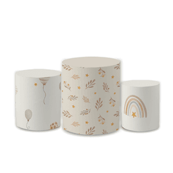 Trio Capas de Cilindros Sublimados Decorativo Tema... - Loja | Bibi Painéis
