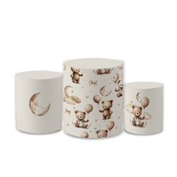 Trio Capas de Cilindros Sublimados Decorativo Tema... - Loja | Bibi Painéis