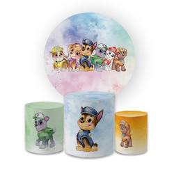 Kit Capa Painel Redondo + Trio Cilindros Decoração... - Loja | Bibi Painéis