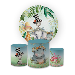 Kit Capa Painel Redondo + Trio Cilindros Decoração... - Loja | Bibi Painéis