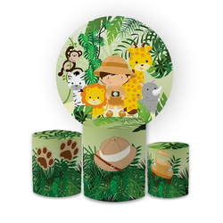Kit Capa Painel Redondo + Trio Cilindros Decoração... - Loja | Bibi Painéis
