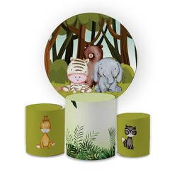 Kit Capa Painel Redondo + Trio Cilindros Decoração... - Loja | Bibi Painéis