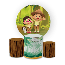 Kit Capa Painel Redondo + Trio Cilindros Decoração... - Loja | Bibi Painéis