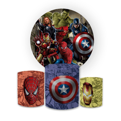 Kit Capa Painel Redondo + Trio Cilindros Decoração... - Loja | Bibi Painéis