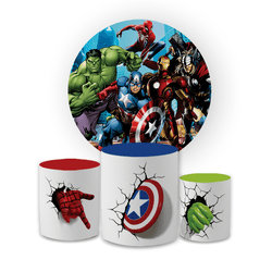 Kit Capa Painel Redondo + Trio Cilindros Decoração... - Loja | Bibi Painéis