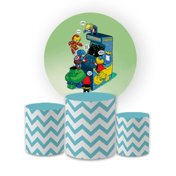 Kit Capa Painel Redondo + Trio Cilindros Decoração... - Loja | Bibi Painéis