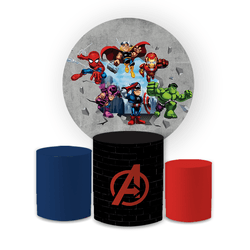 Kit Capa Painel Redondo + Trio Cilindros Decoração... - Loja | Bibi Painéis