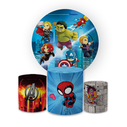 Kit Capa Painel Redondo + Trio Cilindros Decoração... - Loja | Bibi Painéis