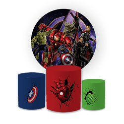 Kit Capa Painel Redondo + Trio Cilindros Decoração... - Loja | Bibi Painéis