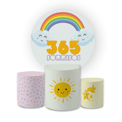 Kit Capa Painel Redondo + Trio Cilindros Decoração... - Loja | Bibi Painéis