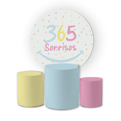 Kit Capa Painel Redondo + Trio Cilindros Decoração... - Loja | Bibi Painéis