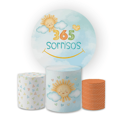 Kit Capa Painel Redondo + Trio Cilindros Decoração... - Loja | Bibi Painéis