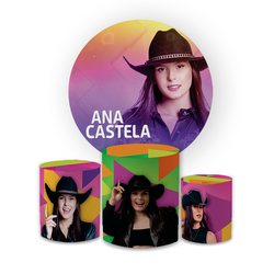 Kit Capa Painel Redondo + Trio Cilindros Decoração... - Loja | Bibi Painéis