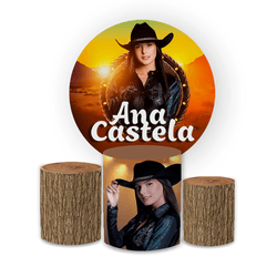 Kit Capa Painel Redondo + Trio Cilindros Decoração... - Loja | Bibi Painéis