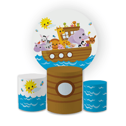 Kit Capa Painel Redondo + Trio Cilindros Decoração... - Loja | Bibi Painéis
