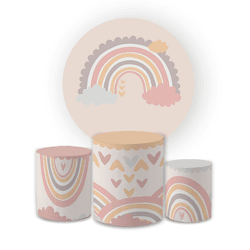 Kit Capa Painel Redondo + Trio Cilindros Decoração... - Loja | Bibi Painéis