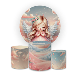 Kit Capa Painel Redondo + Trio Cilindros Decoração... - Loja | Bibi Painéis