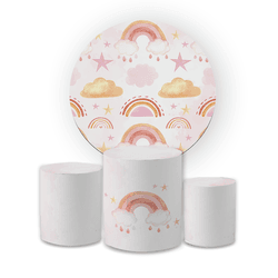 Kit Capa Painel Redondo + Trio Cilindros Decoração... - Loja | Bibi Painéis