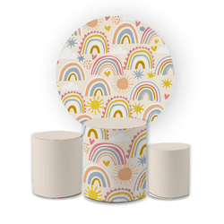 Kit Capa Painel Redondo + Trio Cilindros Decoração... - Loja | Bibi Painéis