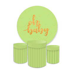 Kit Capa Painel Redondo + Trio Cilindros Decoração... - Loja | Bibi Painéis