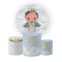 Kit Capa Painel Redondo + Trio Cilindros Decoração... - Loja | Bibi Painéis