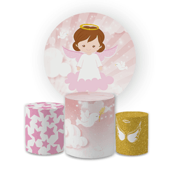 Kit Capa Painel Redondo + Trio Cilindros Decoração... - Loja | Bibi Painéis