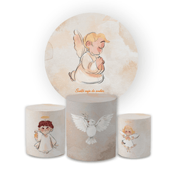 Kit Capa Painel Redondo + Trio Cilindros Decoração... - Loja | Bibi Painéis