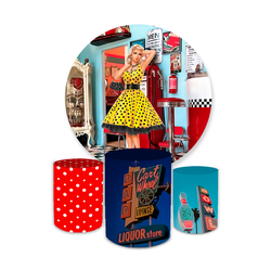Kit Capa Painel + Trio Cilindros Ano Retro - Loja | Bibi Painéis