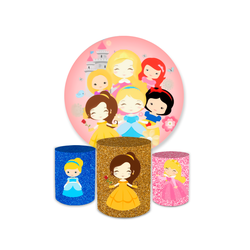 Kit Capa Painel + Trio Cilindros Princesa Baby Cut - Loja | Bibi Painéis