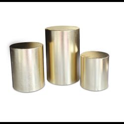 Trio Cilindro Metalizado Dourado - Loja | Bibi Painéis