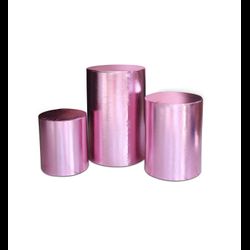 Trio Cilindro Metalizado Rosa - Loja | Bibi Painéis