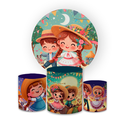 Kit Capa Painel + Trio Cilindros Arraia Festa Juni... - Loja | Bibi Painéis