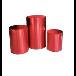 Trio Cilindro Metalizado Vermelho - Loja | Bibi Painéis