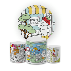 Kit Capa Painel Redondo + Trio Cilindros Tema Bobb... - Loja | Bibi Painéis
