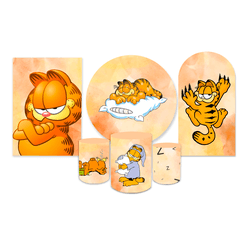 Kit Casadinho + Painel Romano Tema Garfield - Loja | Bibi Painéis