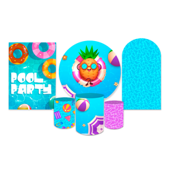 Kit Capadinho + Painel Romano Tema Pool Party - Loja | Bibi Painéis