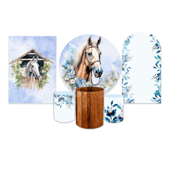 Kit Completo Cavalo Floral Azul - Loja | Bibi Painéis