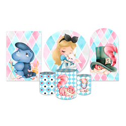 Kit Casadinho + Painel Romano Tema Baby Alice - Loja | Bibi Painéis