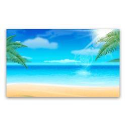 Painel Gigante Para Decoração 5 x 3 Praia 01 - Loja | Bibi Painéis