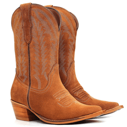 Bota Solana Camurça Caramelo - 11294 - BOTAS MANGALARGA