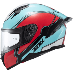 Capacete Texx Raptor Hornet Azul Vermelho Branco