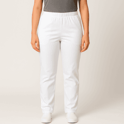 Calça Feminina Branca em Gabardine - Pijama Cirúrg... - BRANCURA