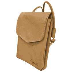 Bolsa Feminina PokeBag - Couro Legítimo - Camel