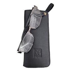 Estojo Porta Óculos Flex - Preto - COURO LEGÍTIMO