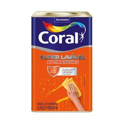 Tinta Super Lavável Antimanchas 18L Eggshell Coral... - CACIFE