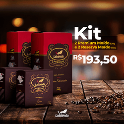 KIT 2 PREMIUM MOÍDO 500G CADA + 2 RESERVA MOÍDO DE... - Café Labareda