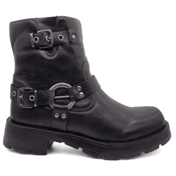 Bota Biker Preto - BIKER-PRETA - Calçados Em Casa