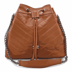 Bolsa Saco Couro Tiras Correntes - BS-CT - Calçados Em Casa