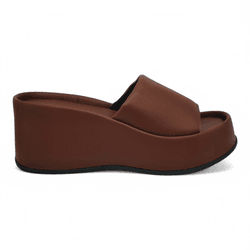 Chinelo Sola Alta Marrom - BC - Calçados Em Casa